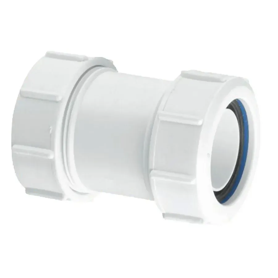 Straight Connector Multifit White 1.5"