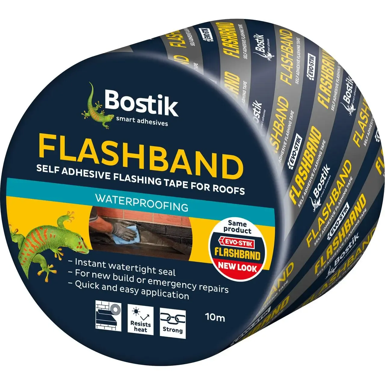 Flashband Grey Length 10M 75MM