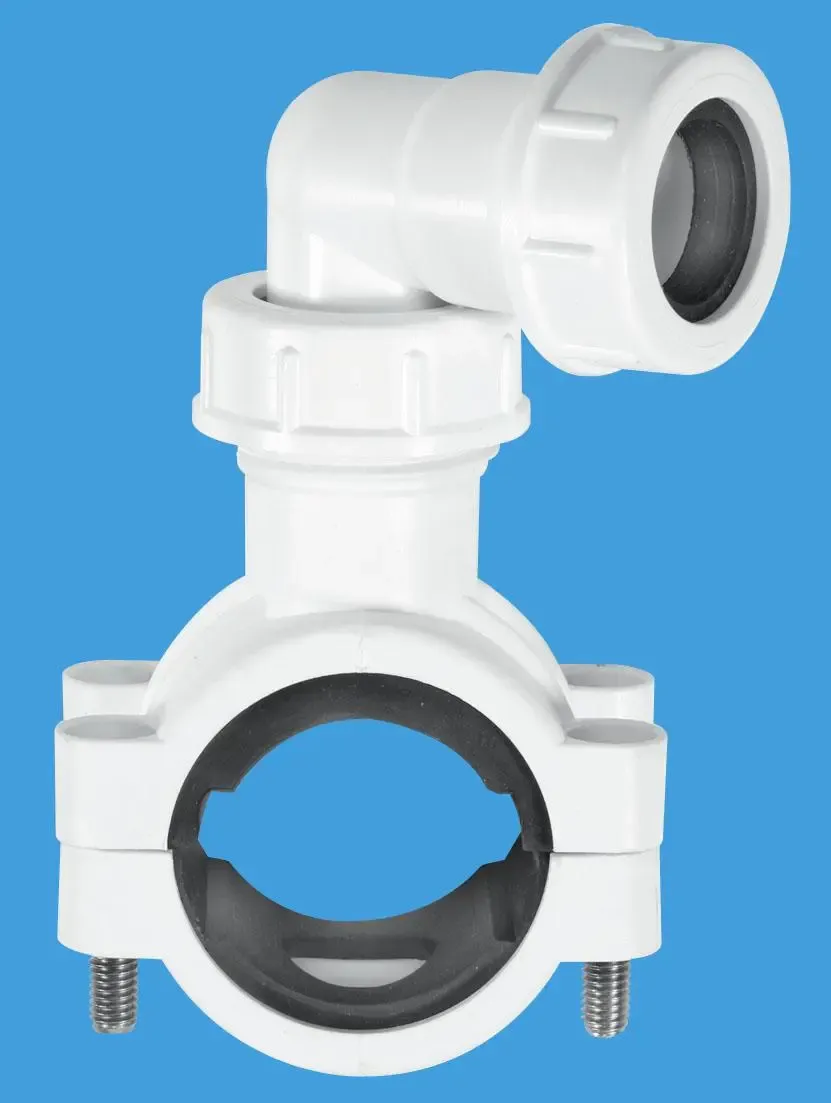 White Pipe Clamp Connector