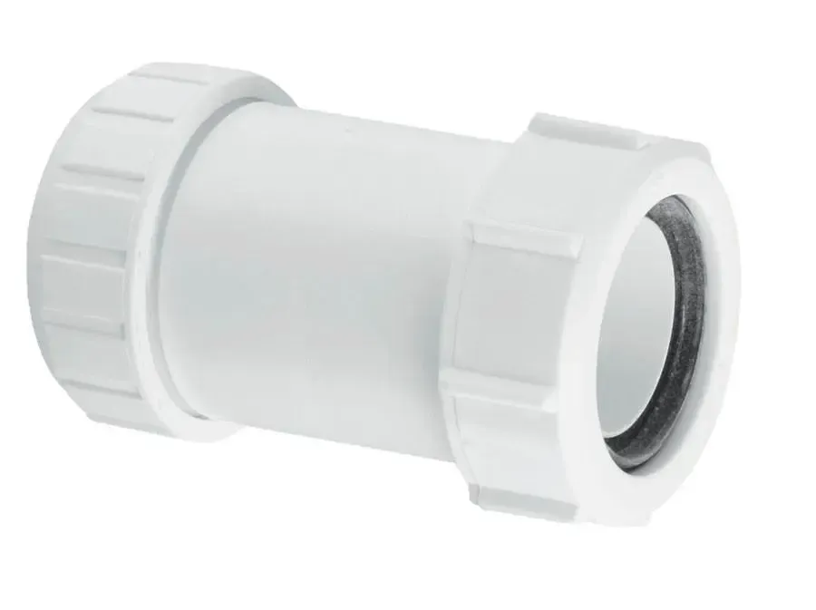 Straight Connector Multifit White 50mm