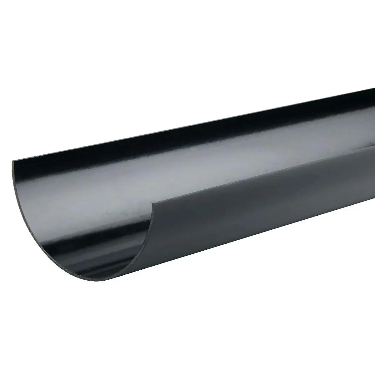 Round Gutter 125mm Black 4m