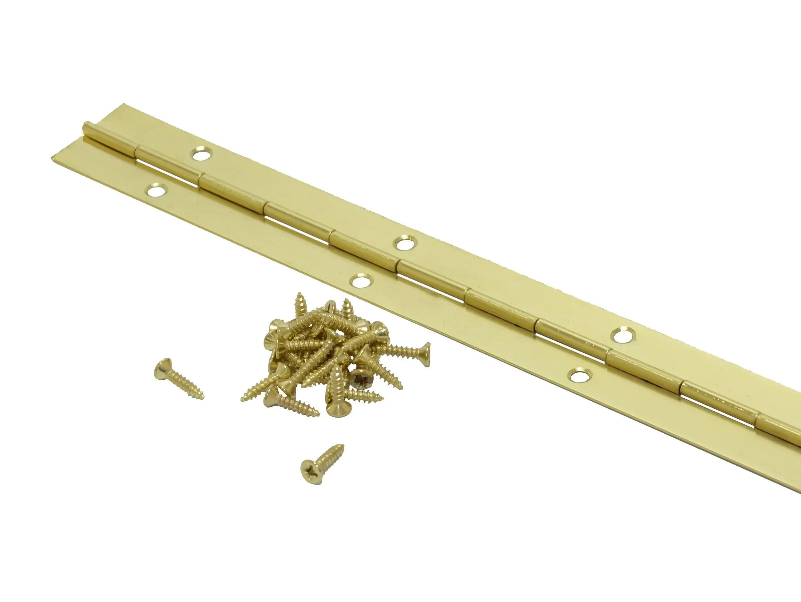 Piano Hinge, Electro Brass, 900mm