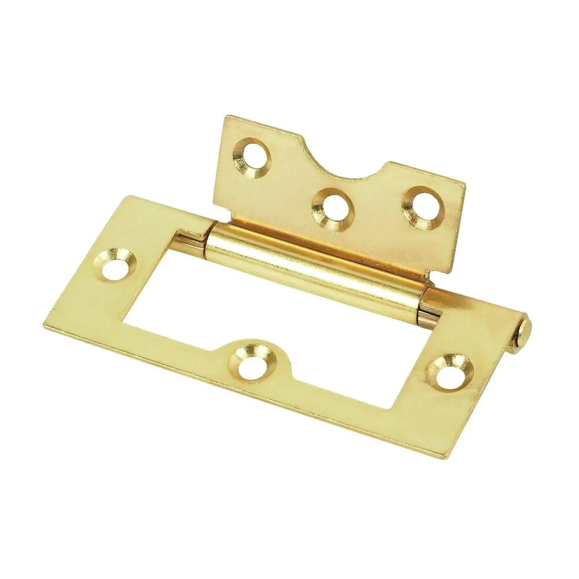 Flush Hinges Electro Brass, 60mm (Qty.2)