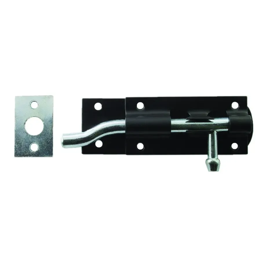 Necked Tower Bolt Black 100mm