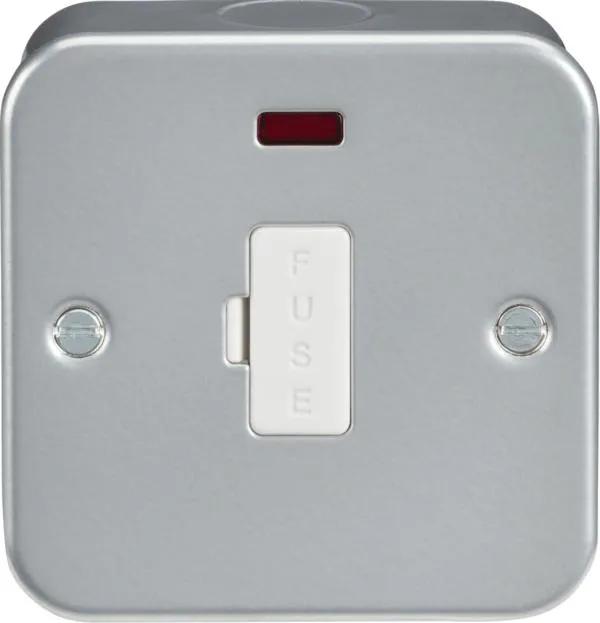 Metal Clad 13A Fused Spur Unit with Neon