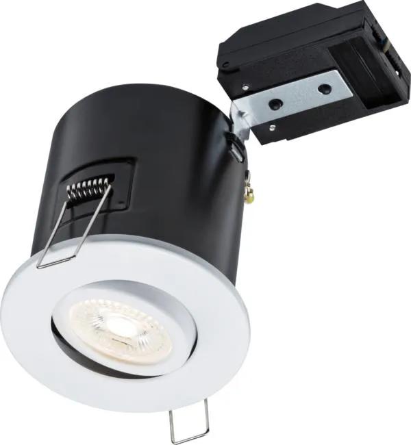 230V IP20 Tilt GU10 Fire-Rated Downlight -White