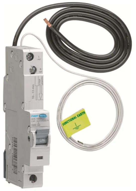 Hager ADA190U RCBO SP A C 40A 30mA 10kA