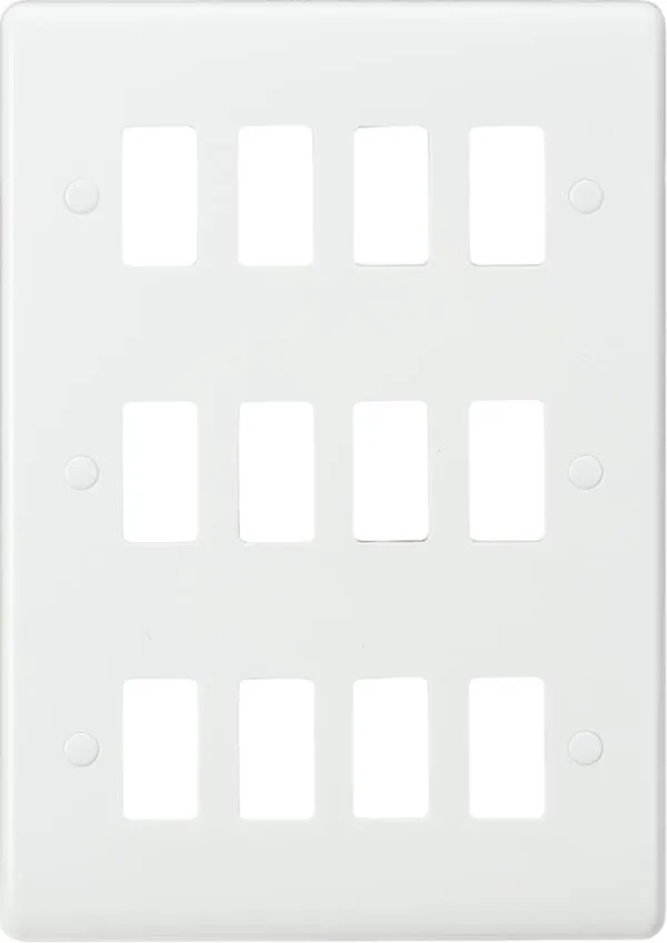 Curved edge 12G grid faceplate