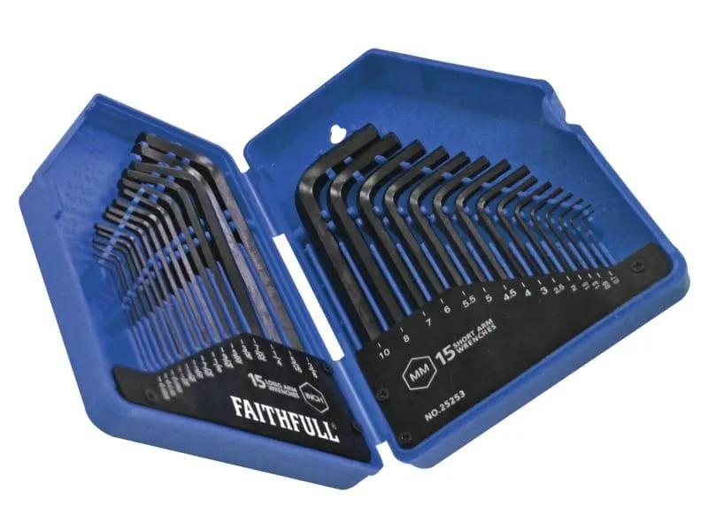 Faithfull Metric/Imperial Hex Key 30 Piece Set