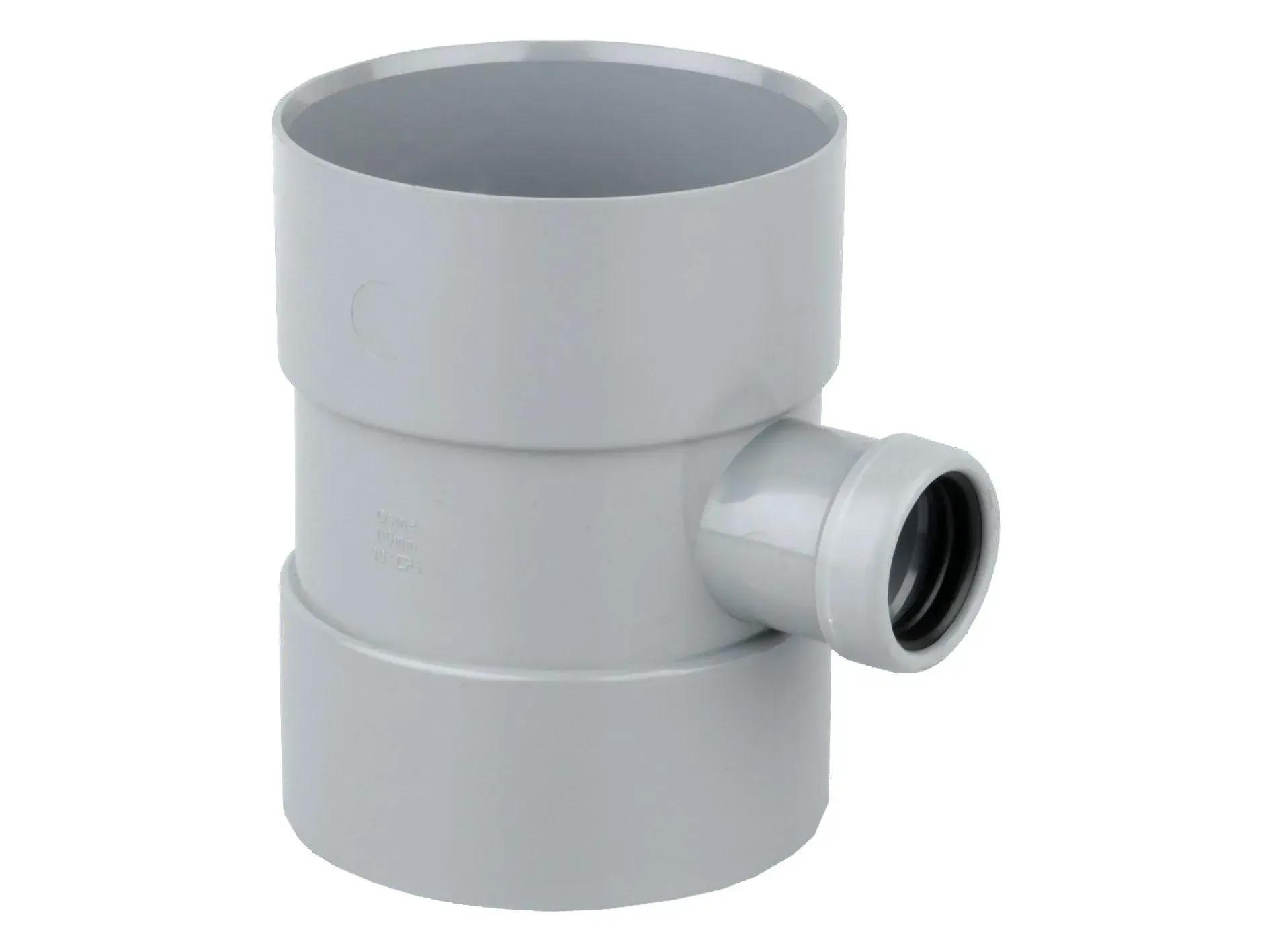 Double Socket Bossed Pipe with Ring Seal 110mm Grey