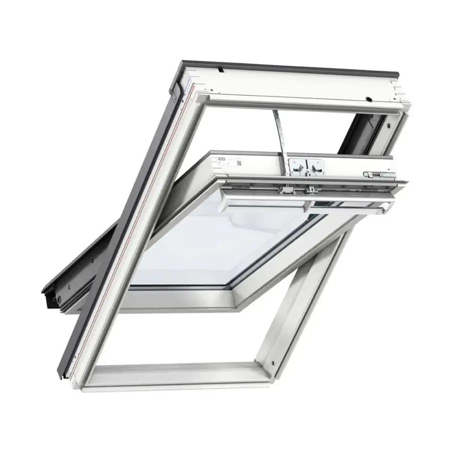 VELUX GGL MK08 207030 Solar Centre Pivot Roof Window 780 x 1400mm White Maintenance-Free