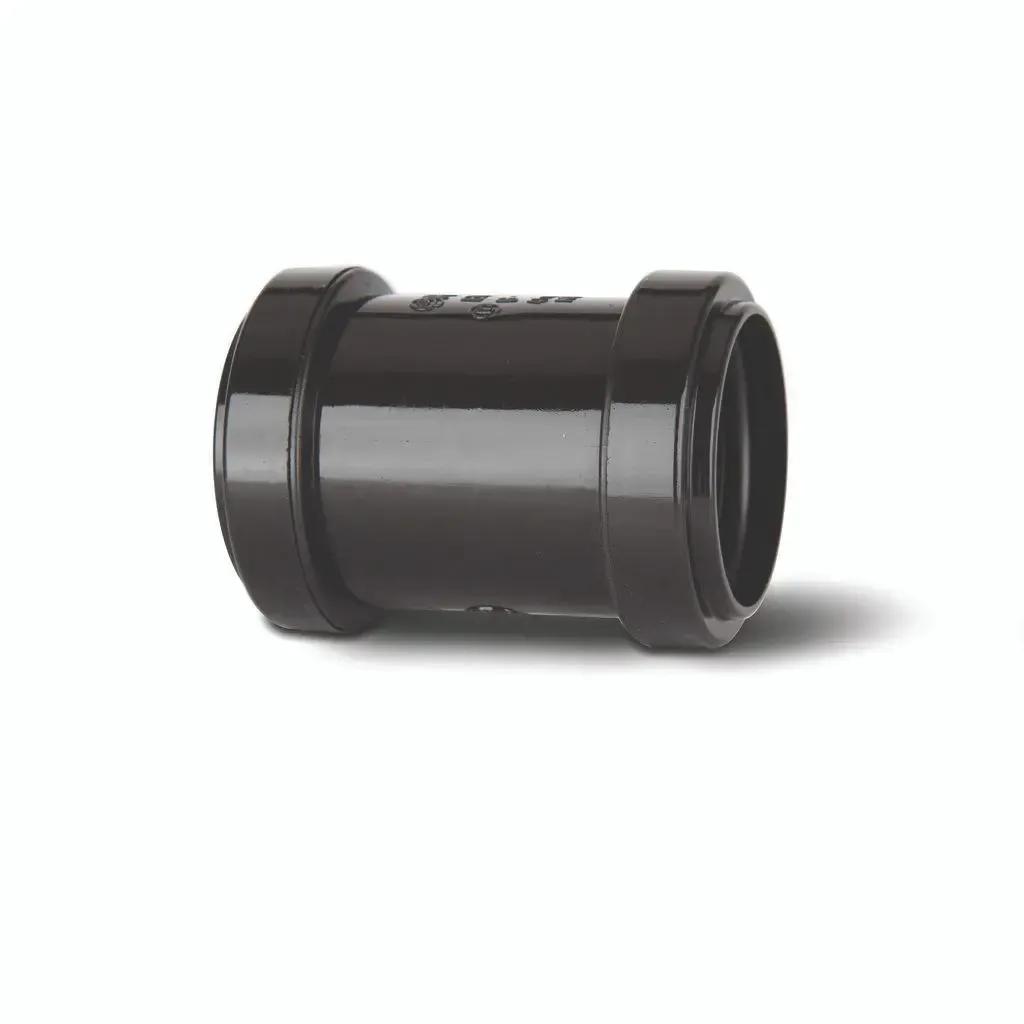 Push Fit Waste 32mm Black Straight Connector