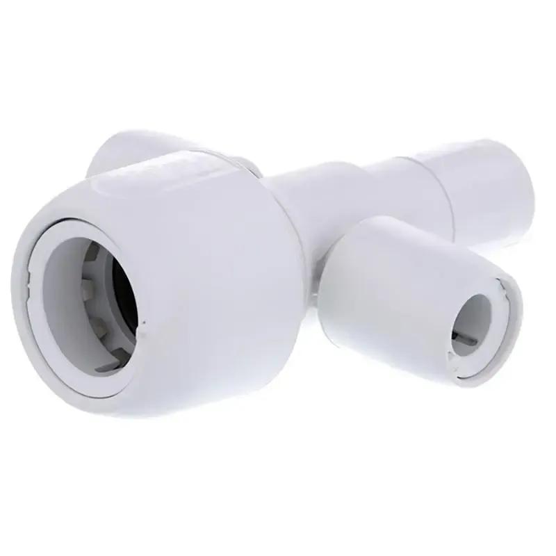 Pushfit Manifold Hep2O, 2 port socket with closed spigot in white, dimensions 22x10mm (Qty.5)