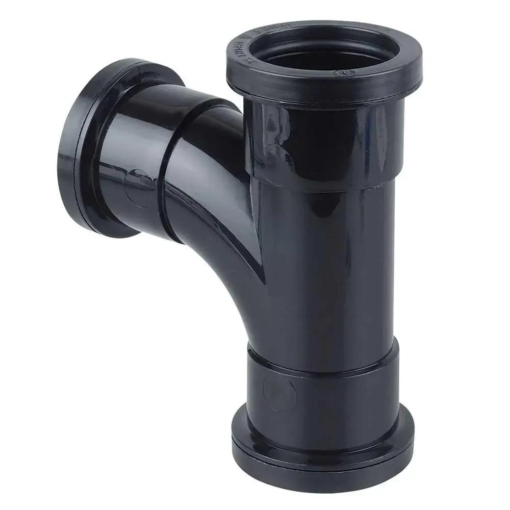 Push-fit tee 87.5° 40mm black