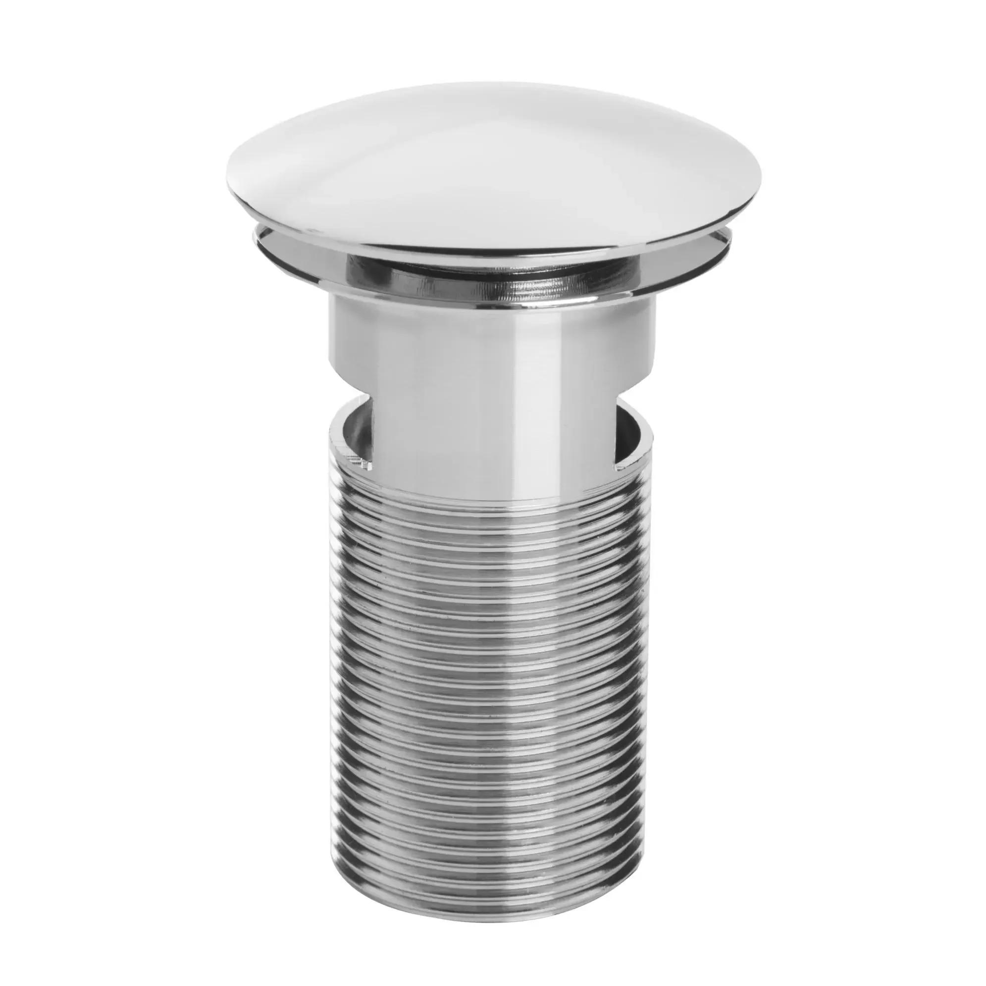 Round Clicker Waste for Basin, Slotted, Chrome