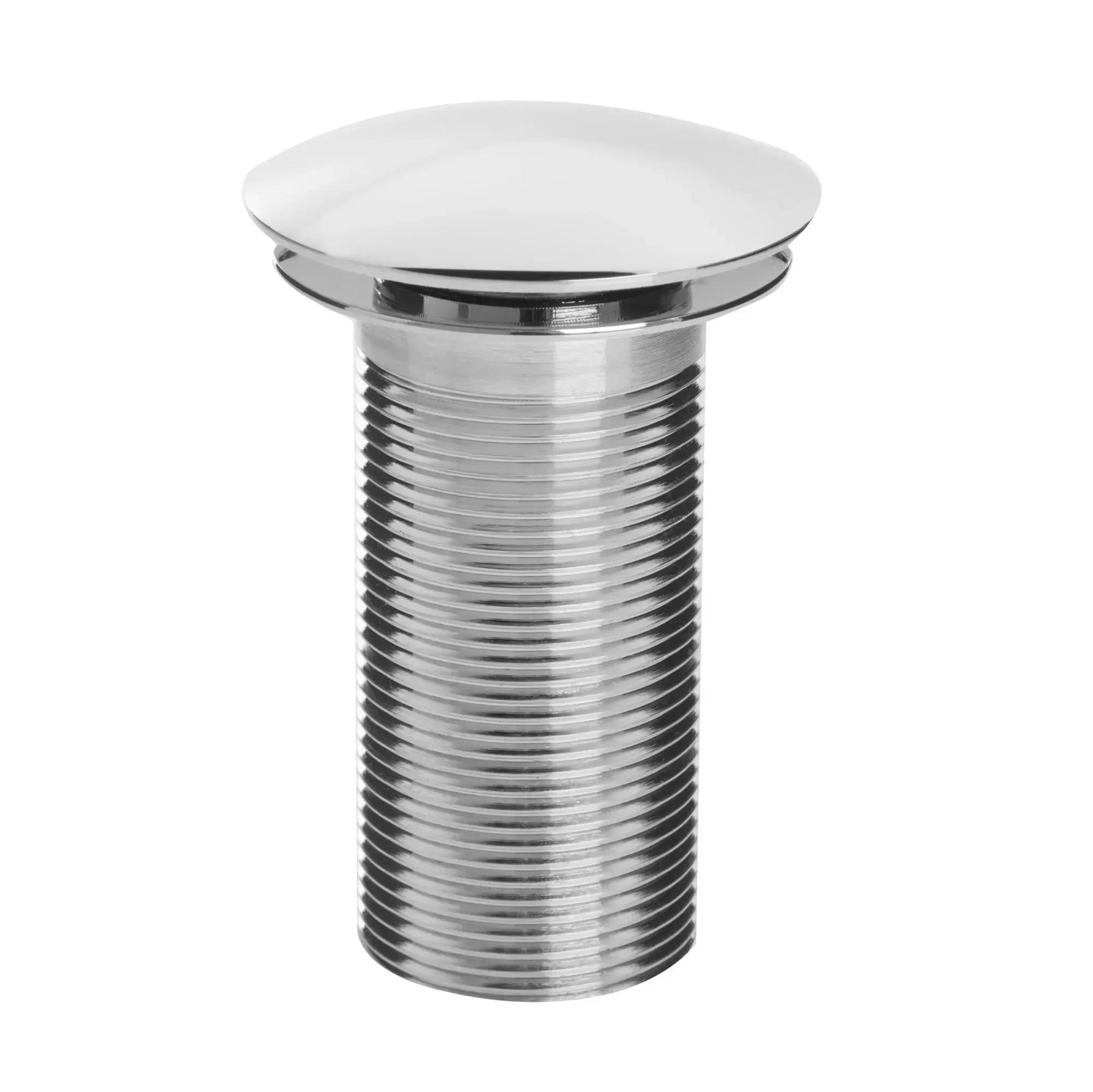 Round Clicker Waste for Basin, Unslotted, Chrome