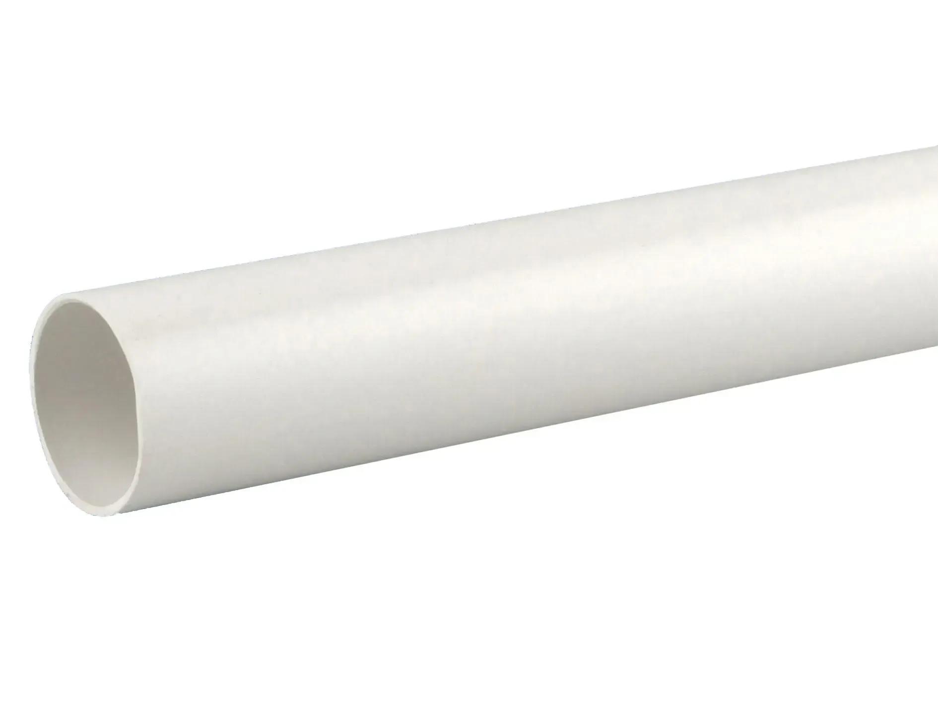 Plain Ended Pipe 40mm White 3m