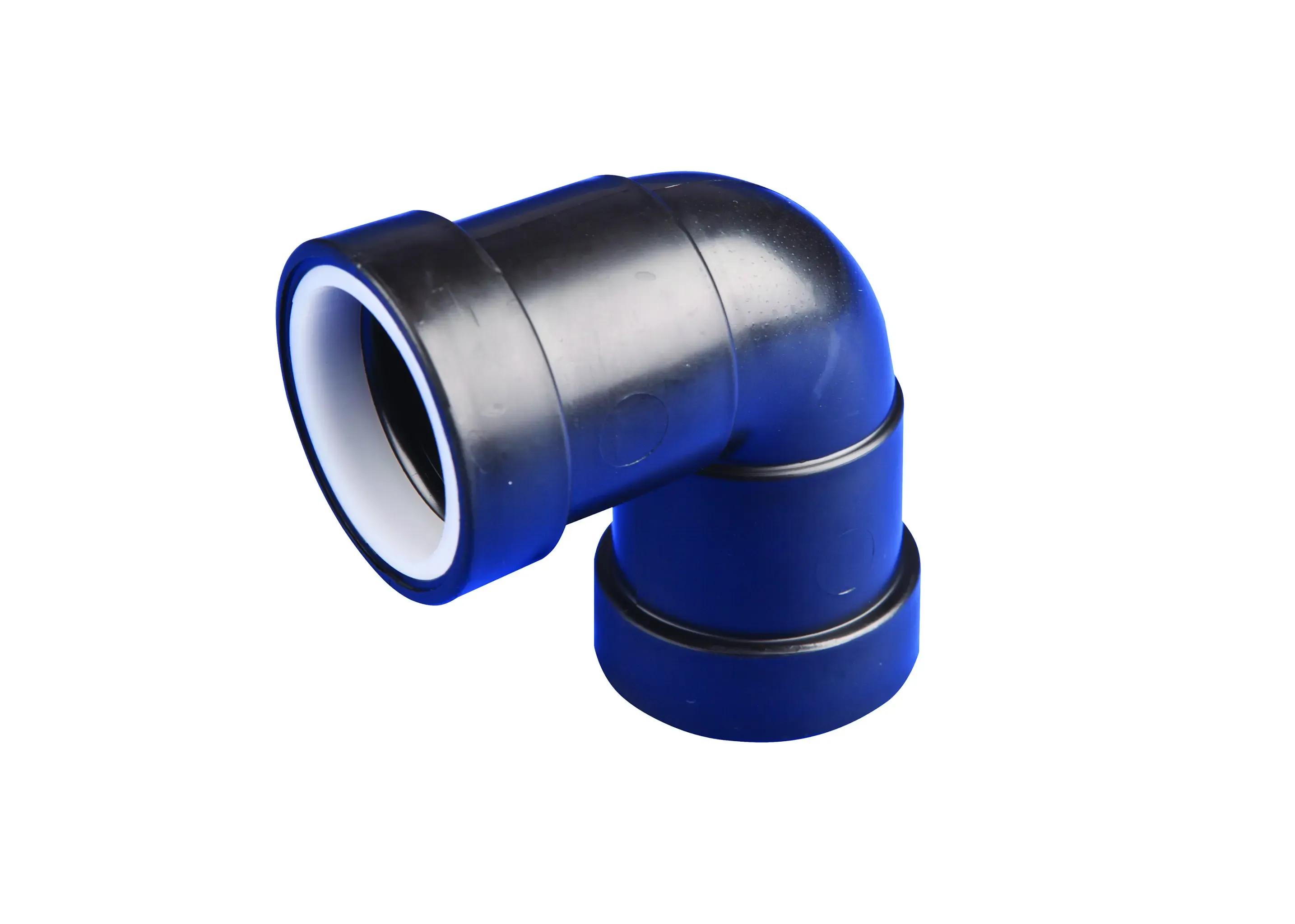 Push-fit knuckle bend 90° 40mm black