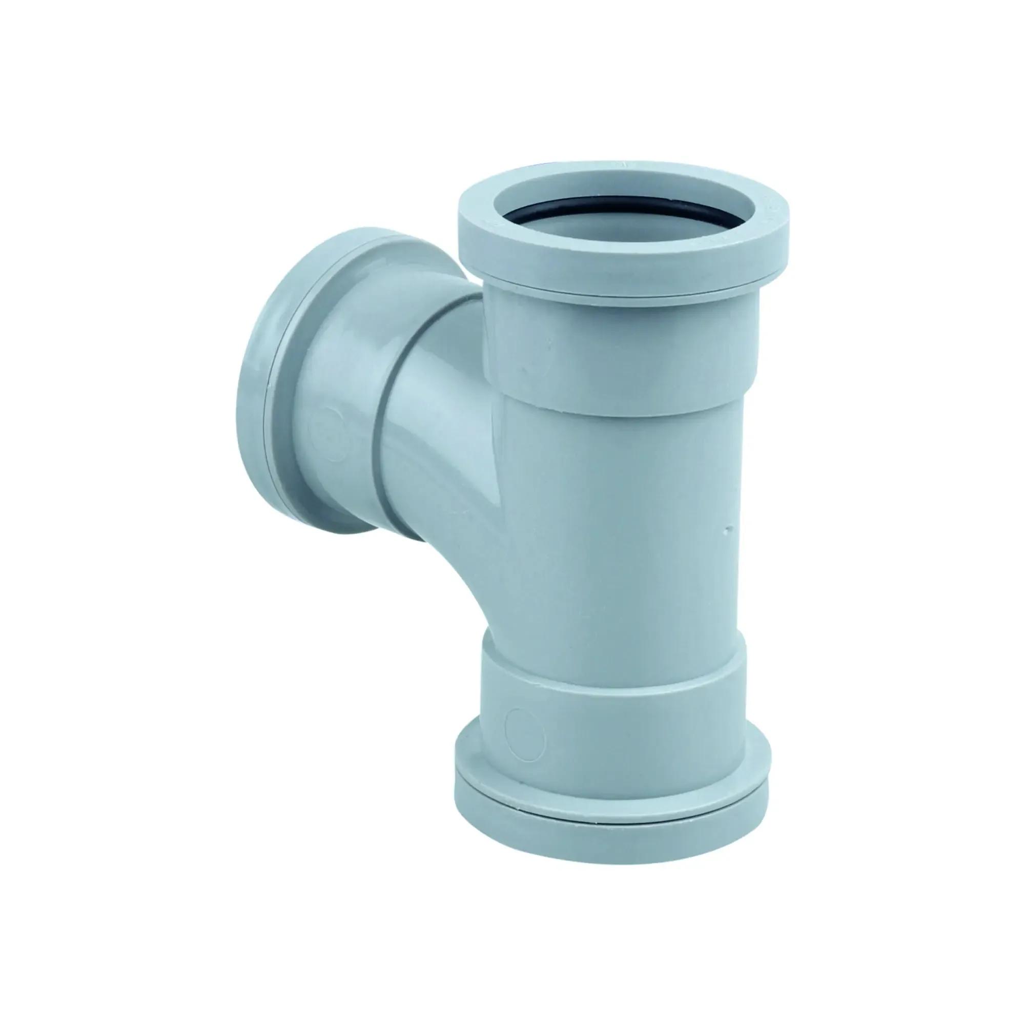 87.5° Push-fit tee grey 40mm