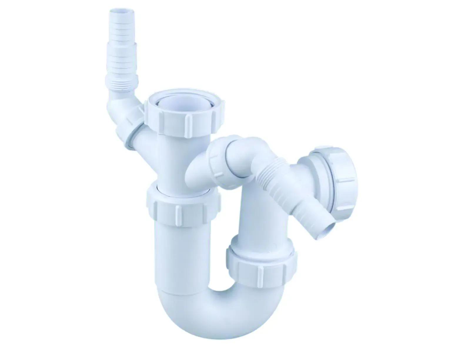 Adjustable Sink Waste Trap 75mm Seal 40mm White