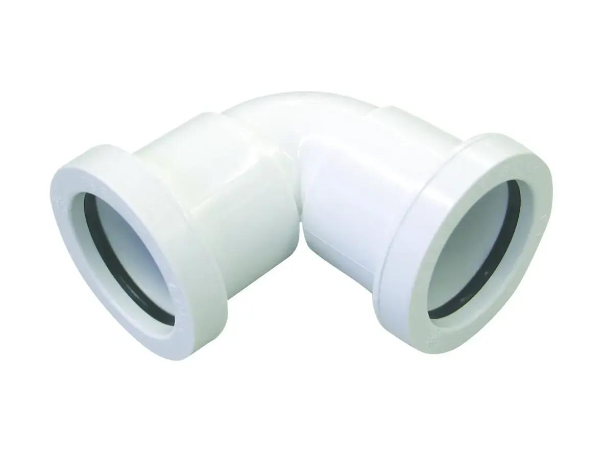 Push-fit knuckle bend 90° 40mm white