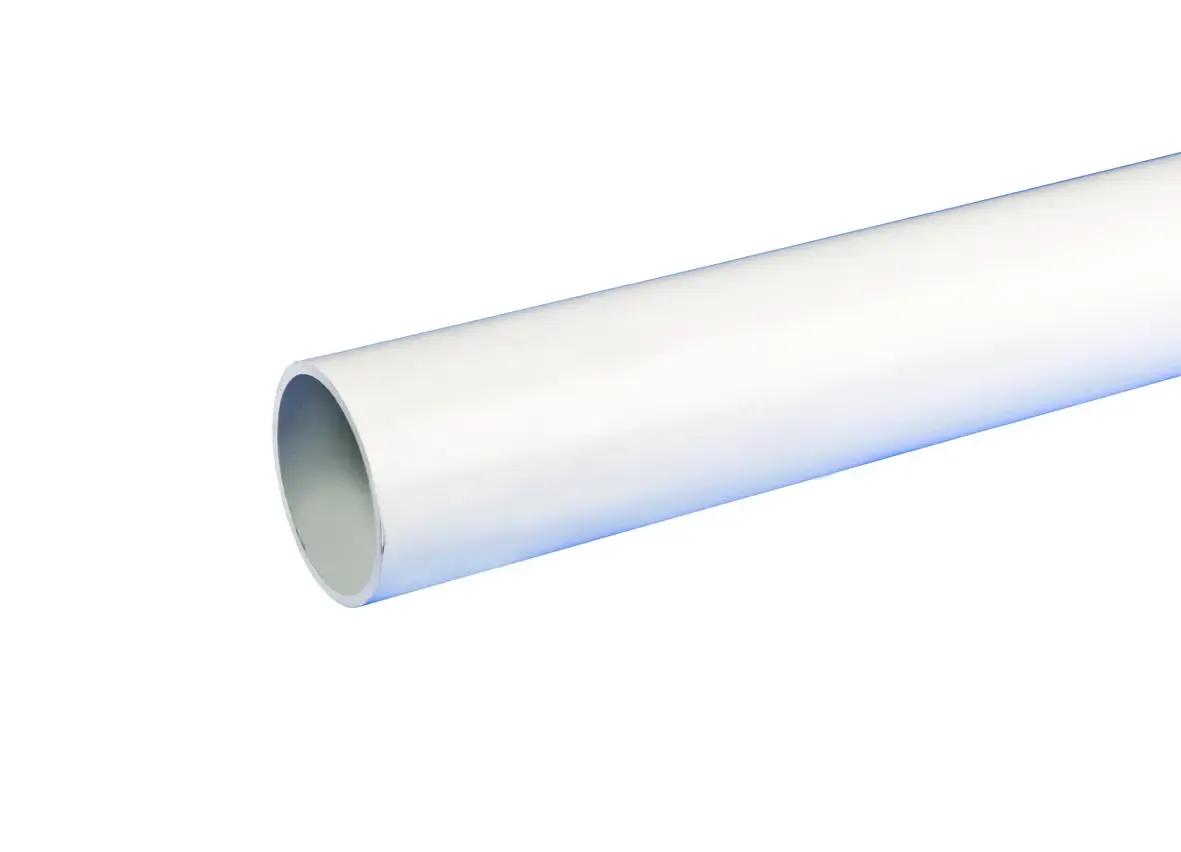 Push-Fit 40mm Plain Ended Pipe White 3m