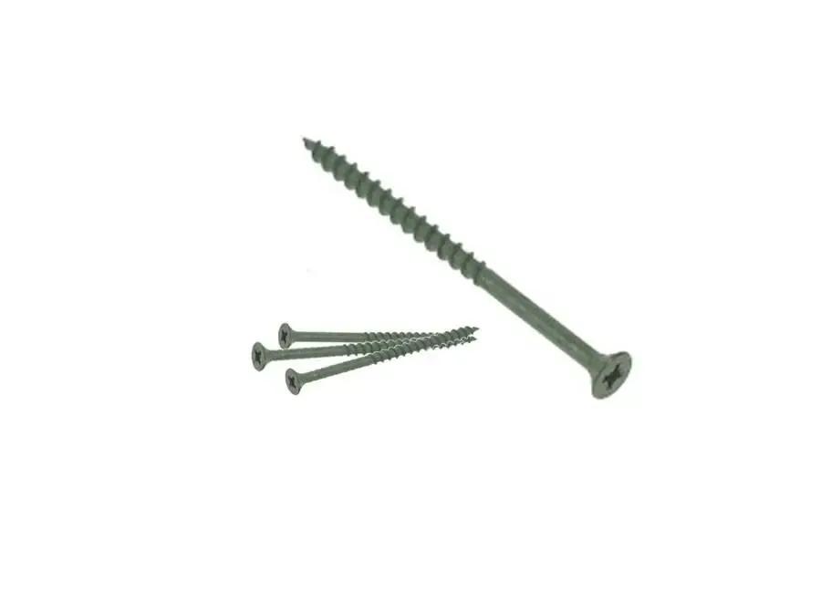Decking Screws 5.0mm x 75mm Green Coated Pozi (Qty.100)