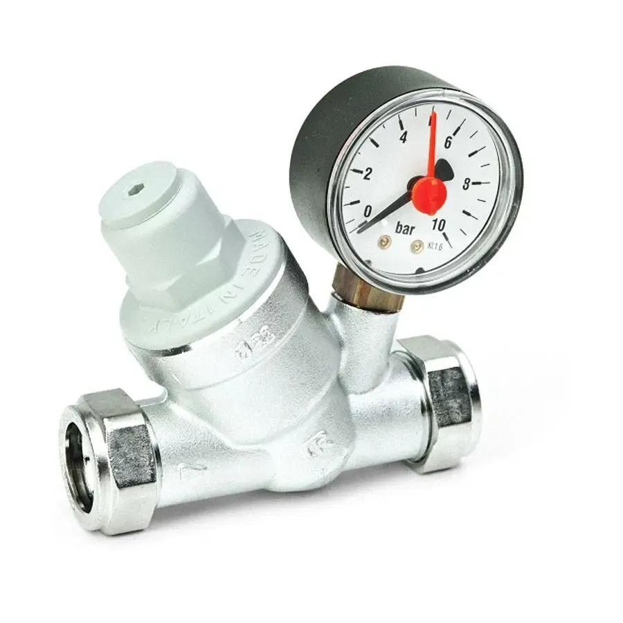 Pressure Reducing Valve with Gauge and Filter-15mm