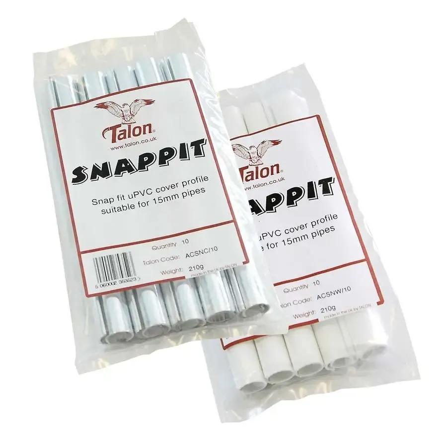 Snappit Pipe Cover in Chrome - 15mm x 200mm