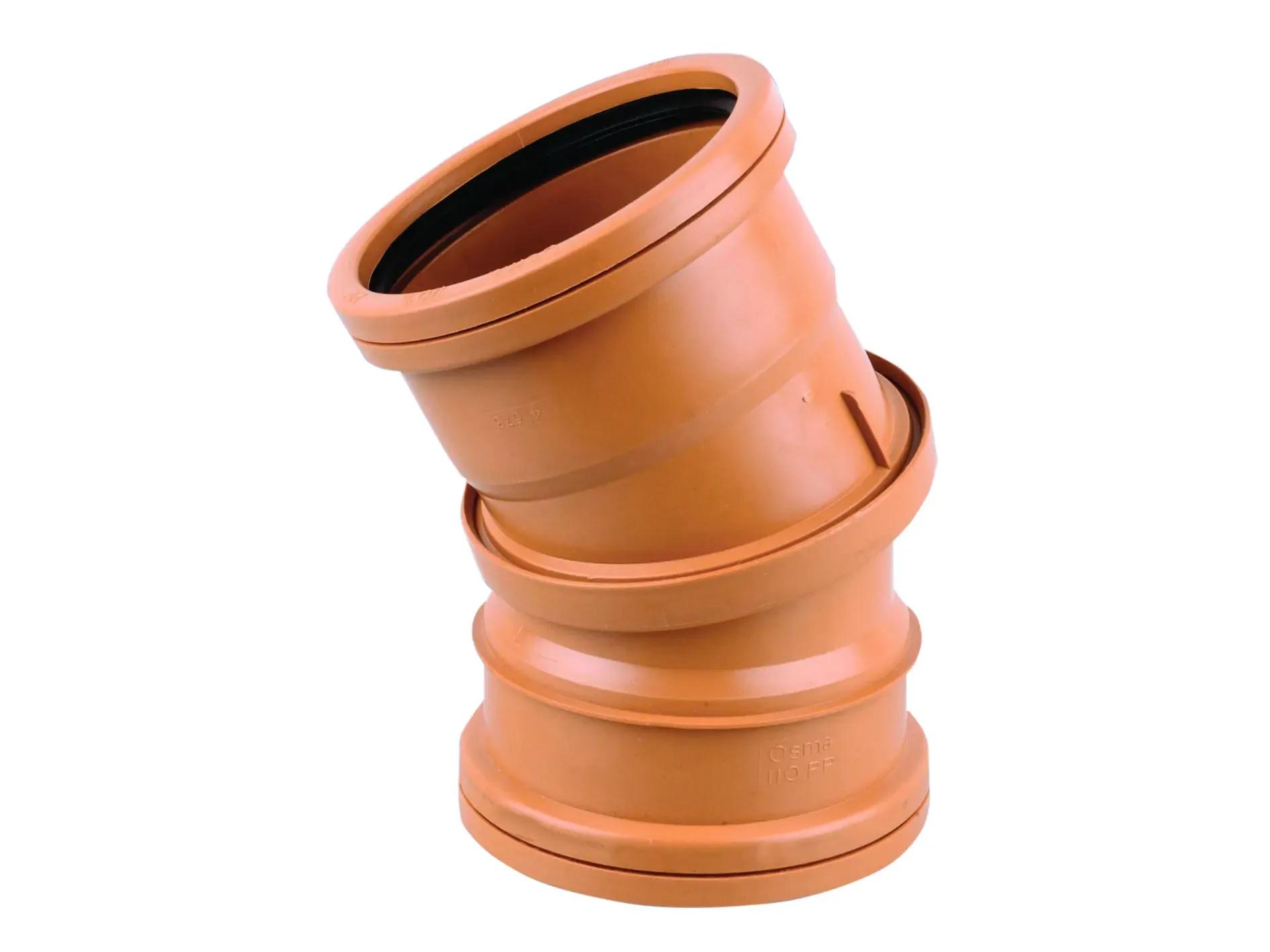 Double Socket Adjustable Bend 0-30° 110mm