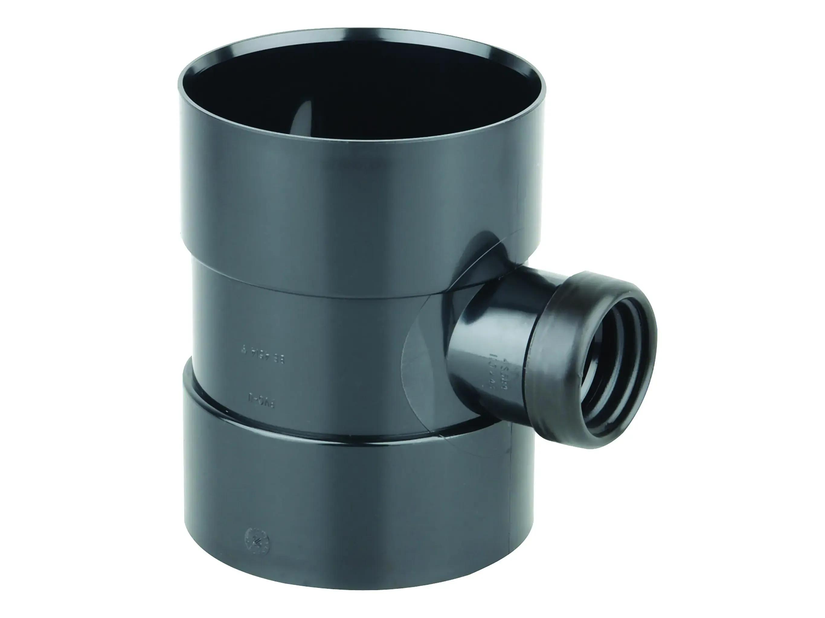 Double Socket Bossed Pipe with Ring Seal 110mm Black