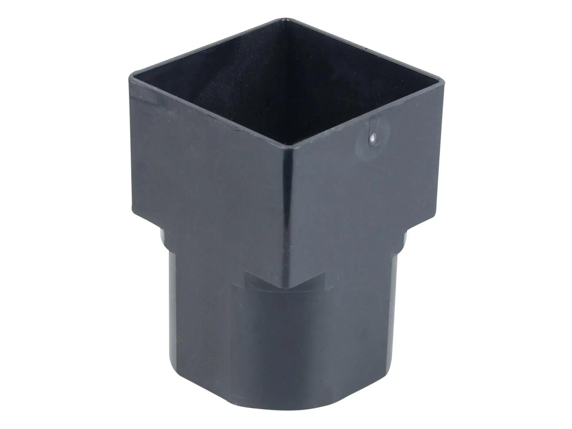 61mm Square to Round Drain Adaptor - Black