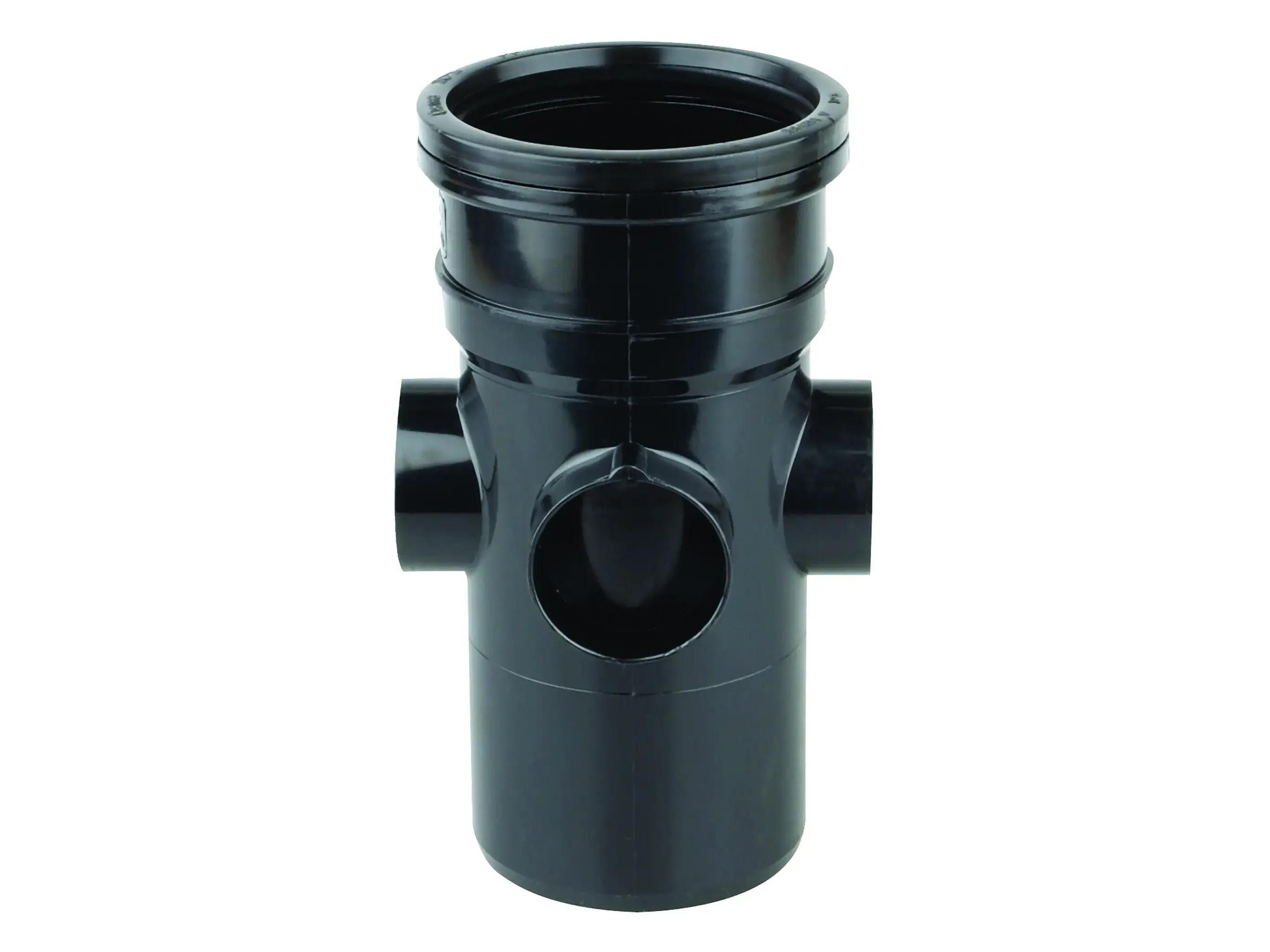 Bossed Pipe with 110mm Ring-Seal in Black
