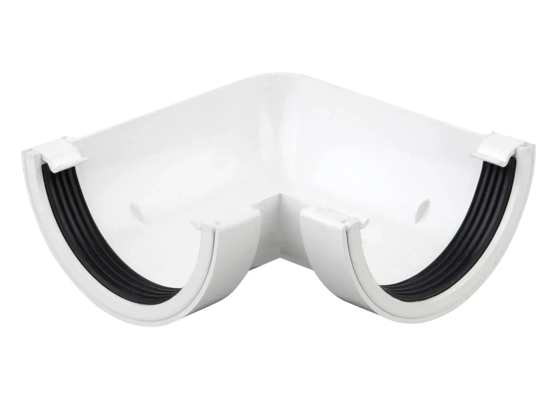 Round Gutter Angle 90° 112mm White