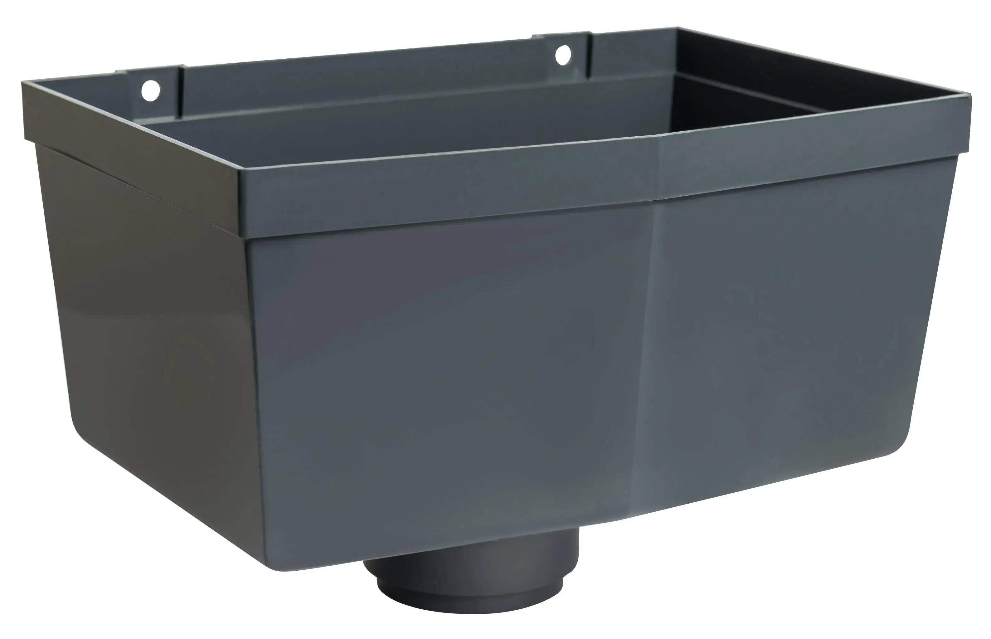 68mm Round Pipe Hopper - Anthracite Grey