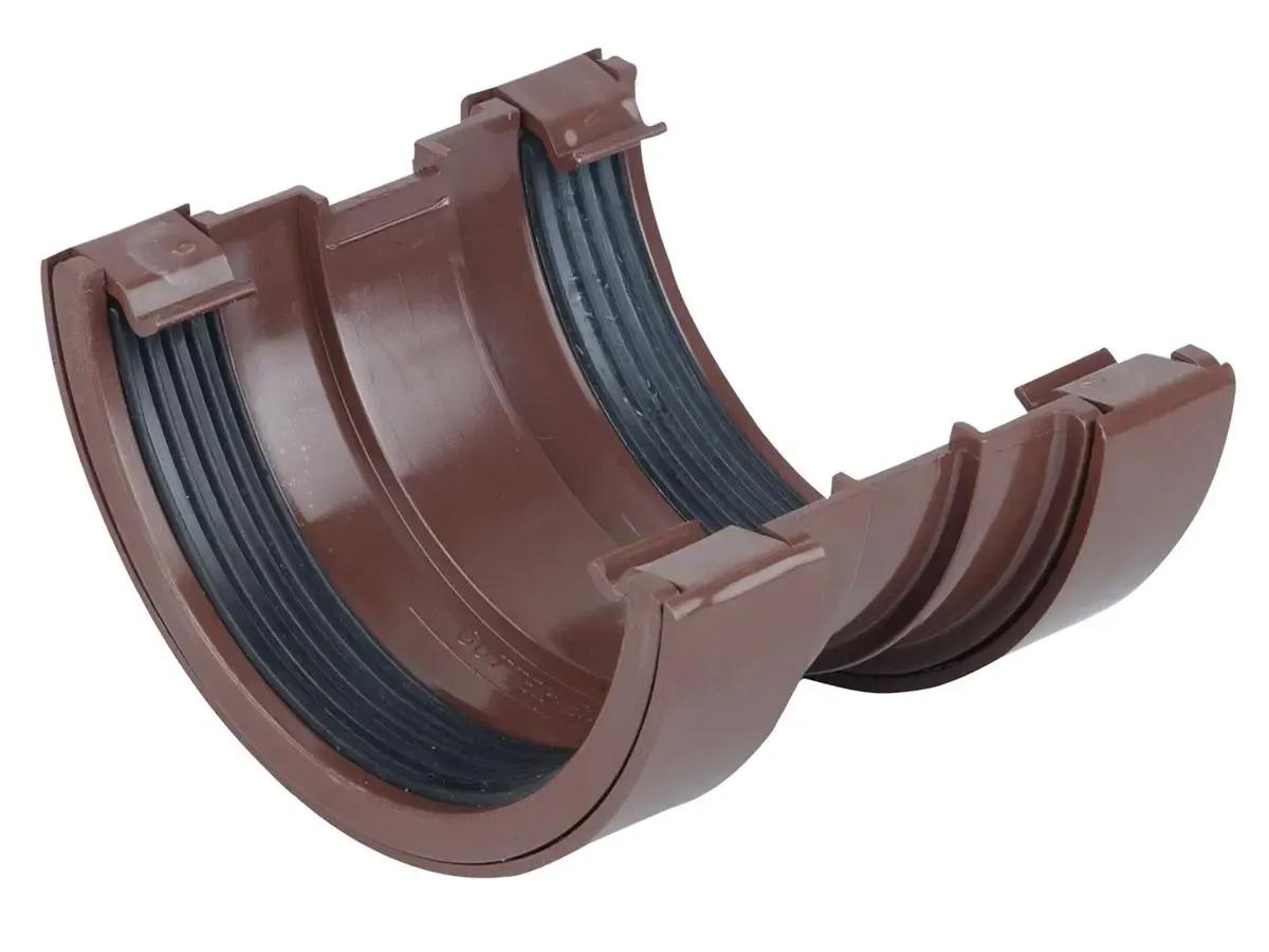 RoundLine Gutter Union 112mm - Brown
