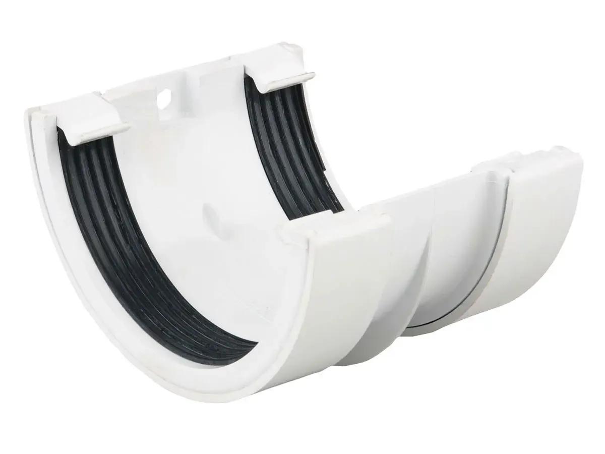 Round Gutter Jointing Bracket 112mm - White