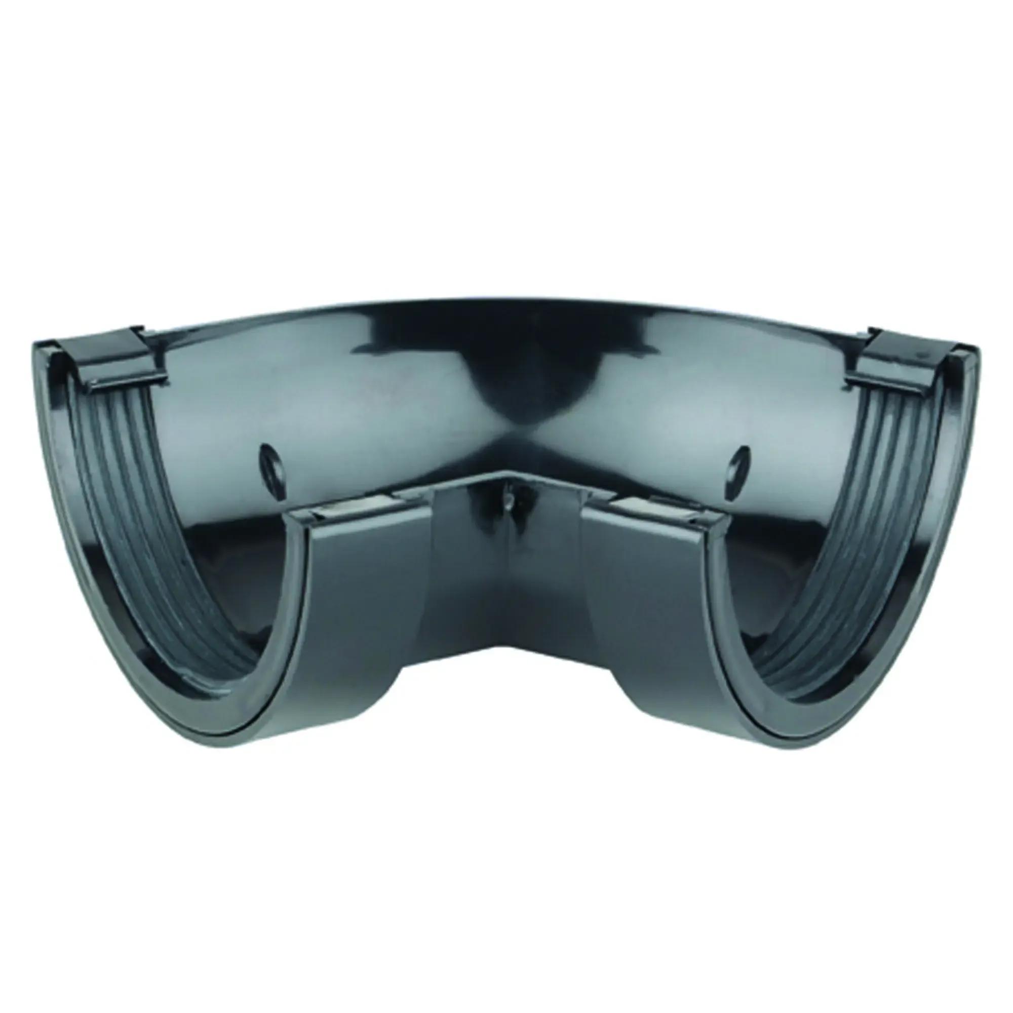 Round Gutter Angle 60° 112mm Black