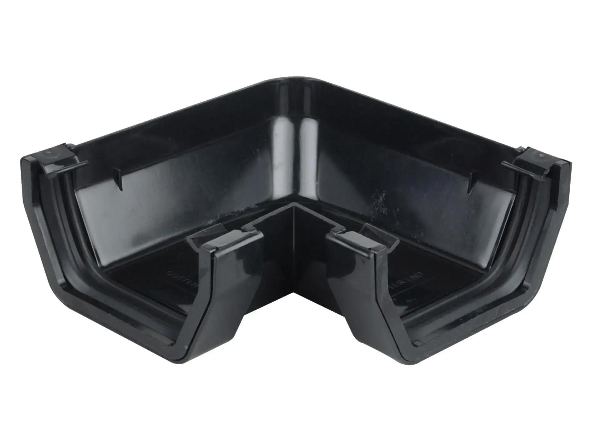 Square Gutter Angle 90°, 100mm, Black
