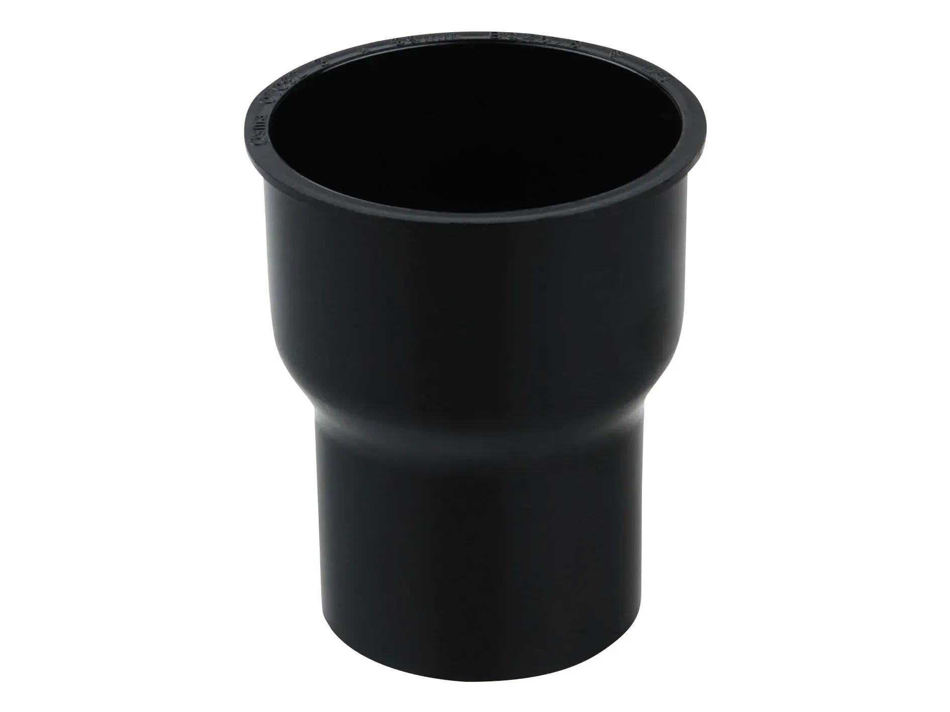 Connector to 2.5" cast iron pipe, 68mm, black