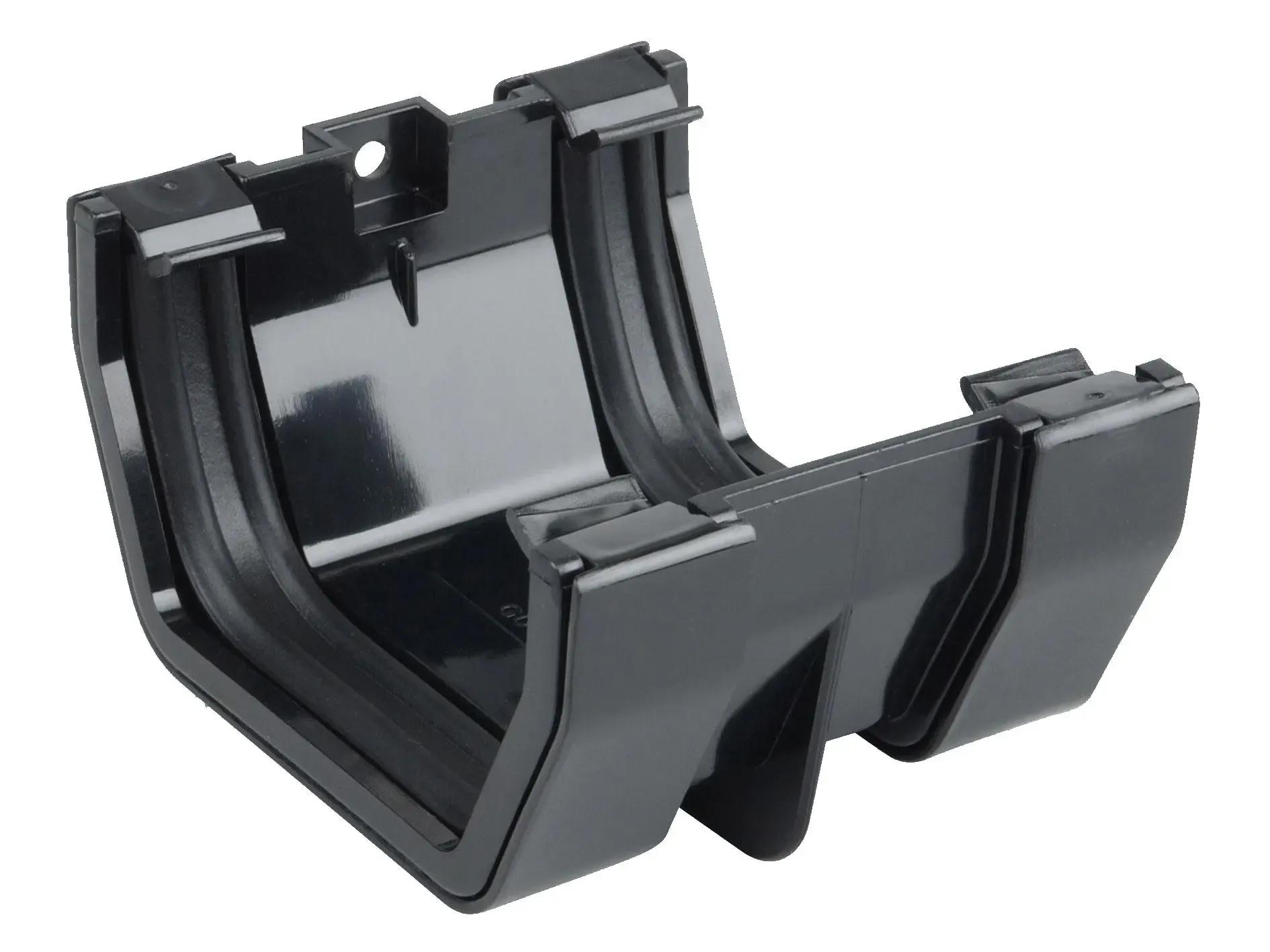 Square Gutter Jointing Bracket 100mm Black