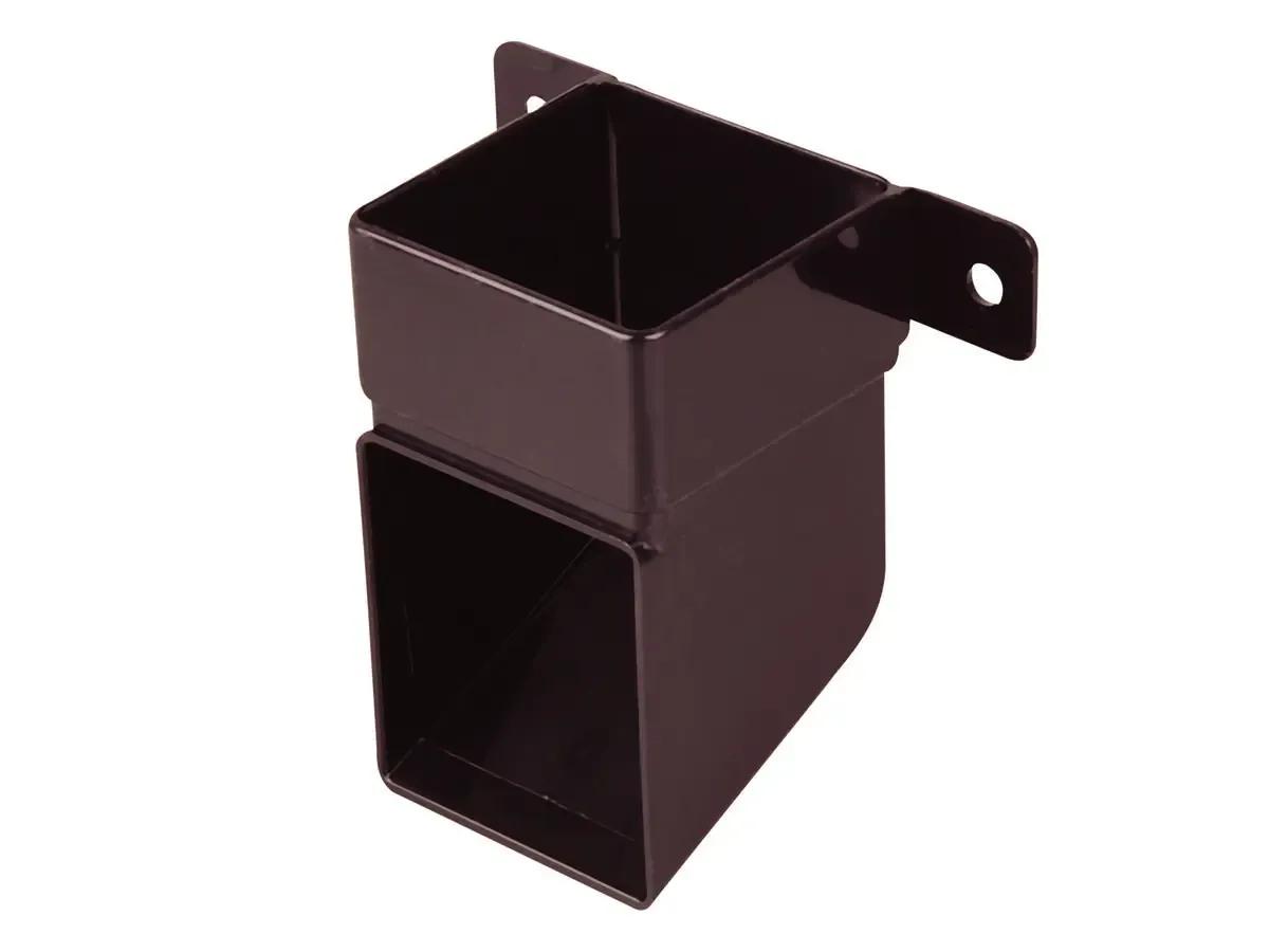Square Pipe Shoe & Bracket 61mm - Brown