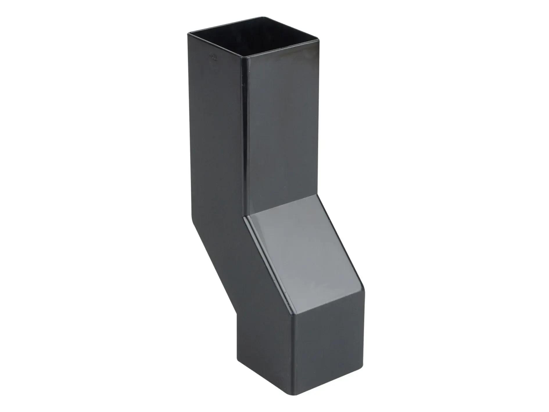 Pipe Wall Offset 61mm Square Black