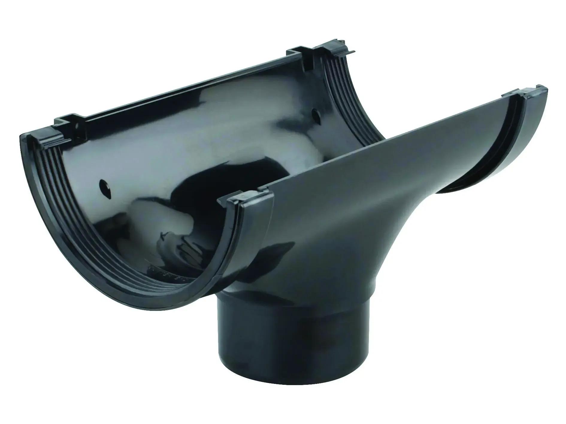 High Capacity Gutter: 150mm RoofLine Running Outlet, Black