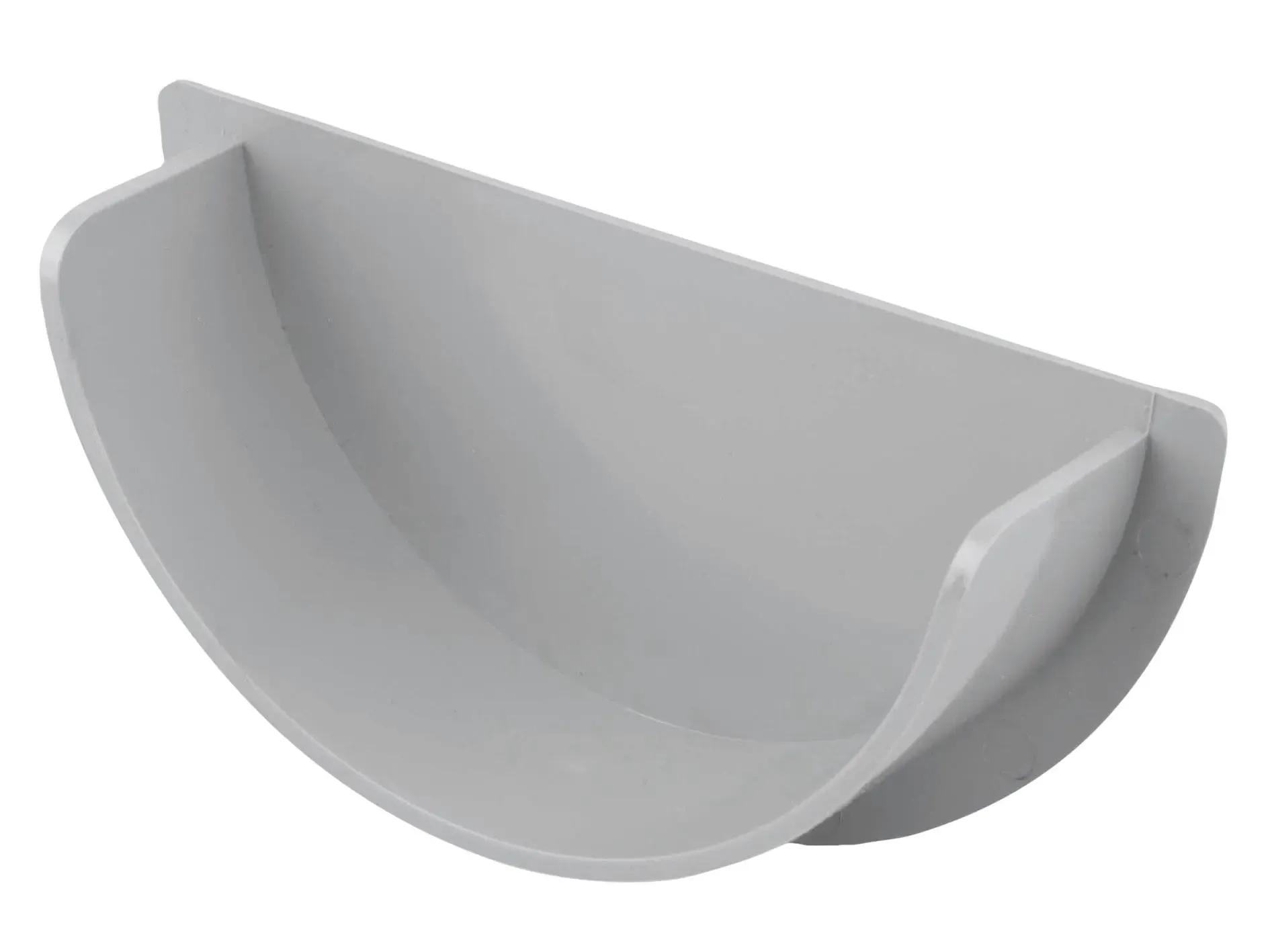 Round Gutter Stopend - Internal 12mm Grey