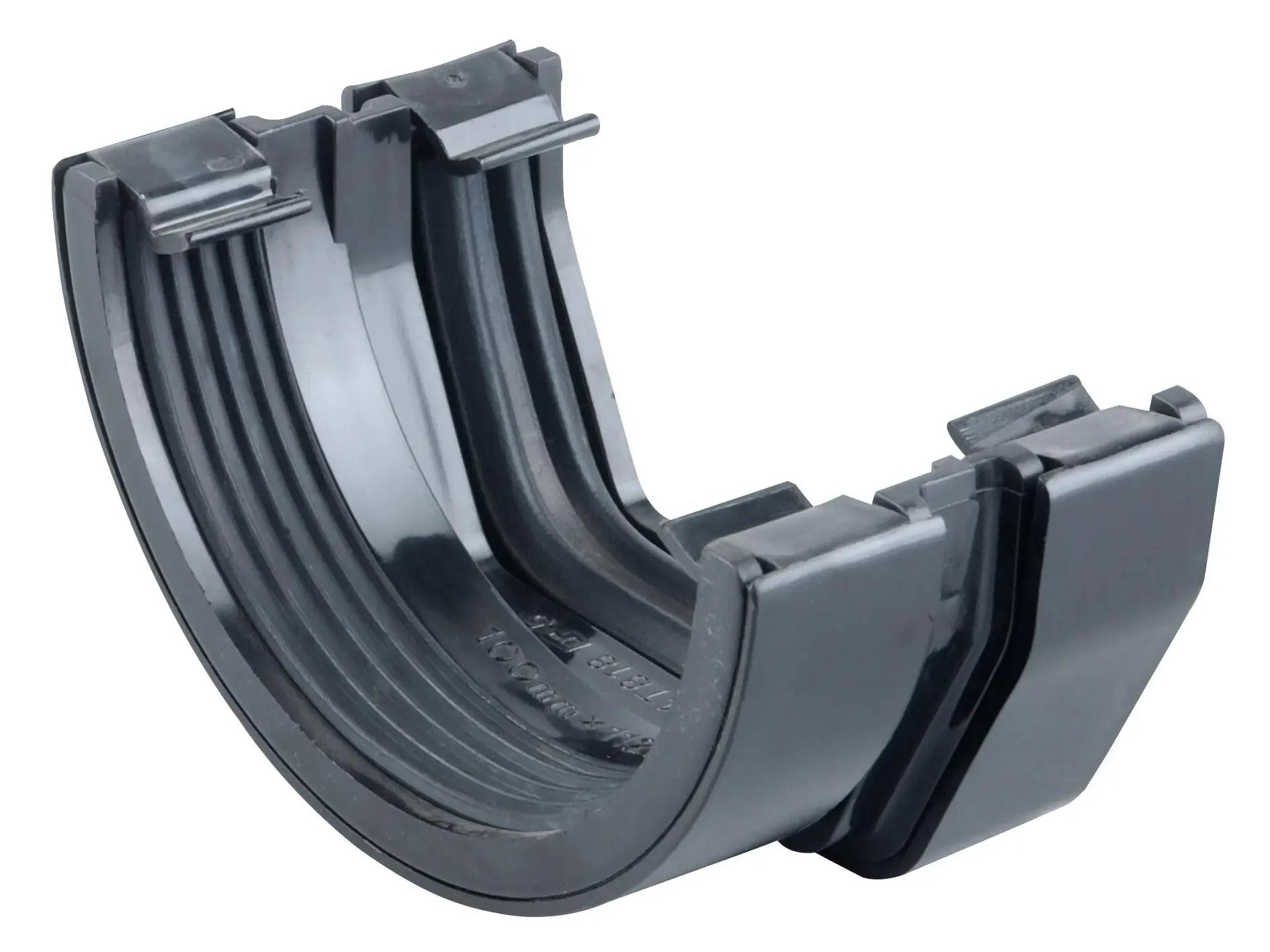 Connector to RoundLine Gutter 100mm Black