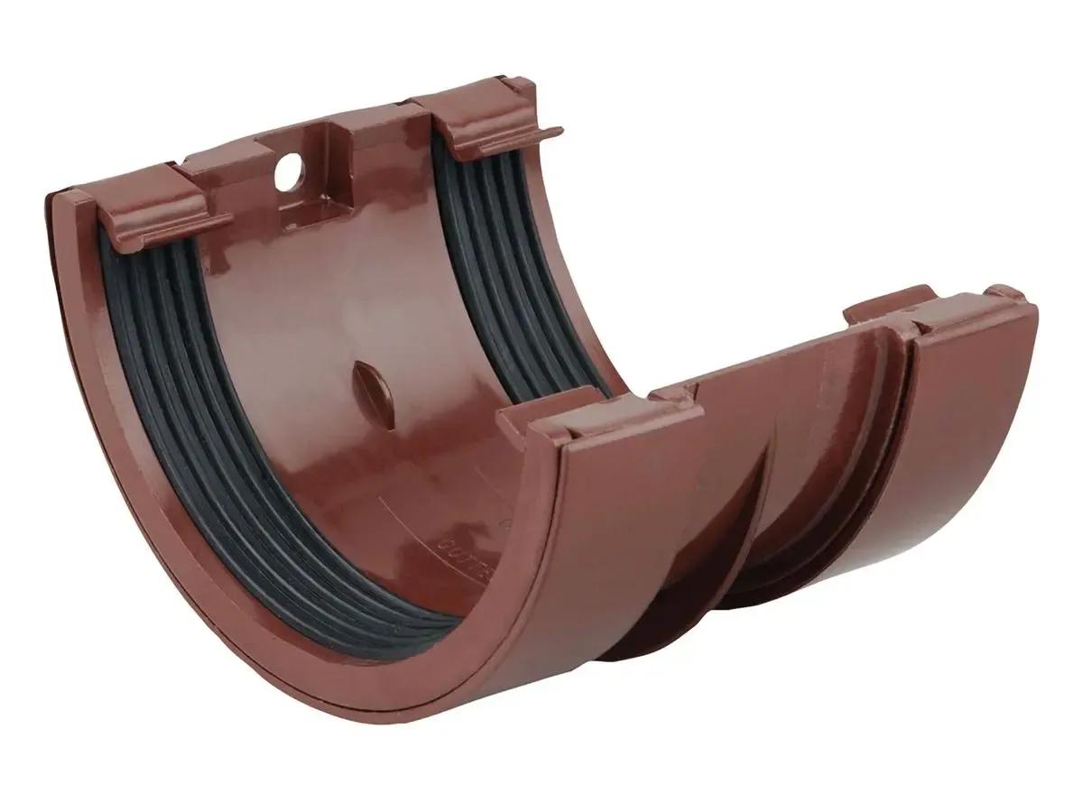RoundLine Gutter Jointing Bracket 112mm - Brown