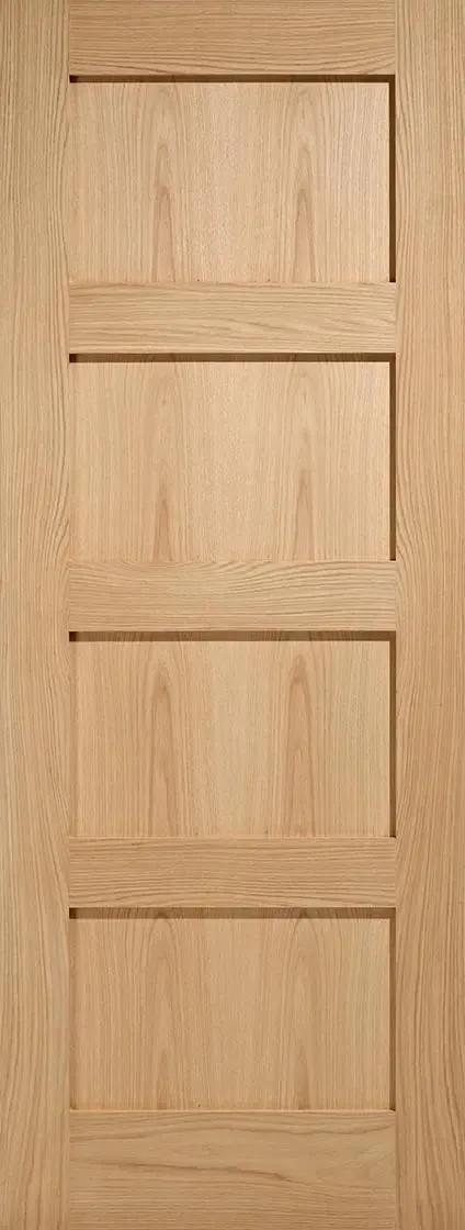 Shaker 4 Panel (LPD) Pre-finished OAK Door 78" x 21" PFOSHAKER4P21