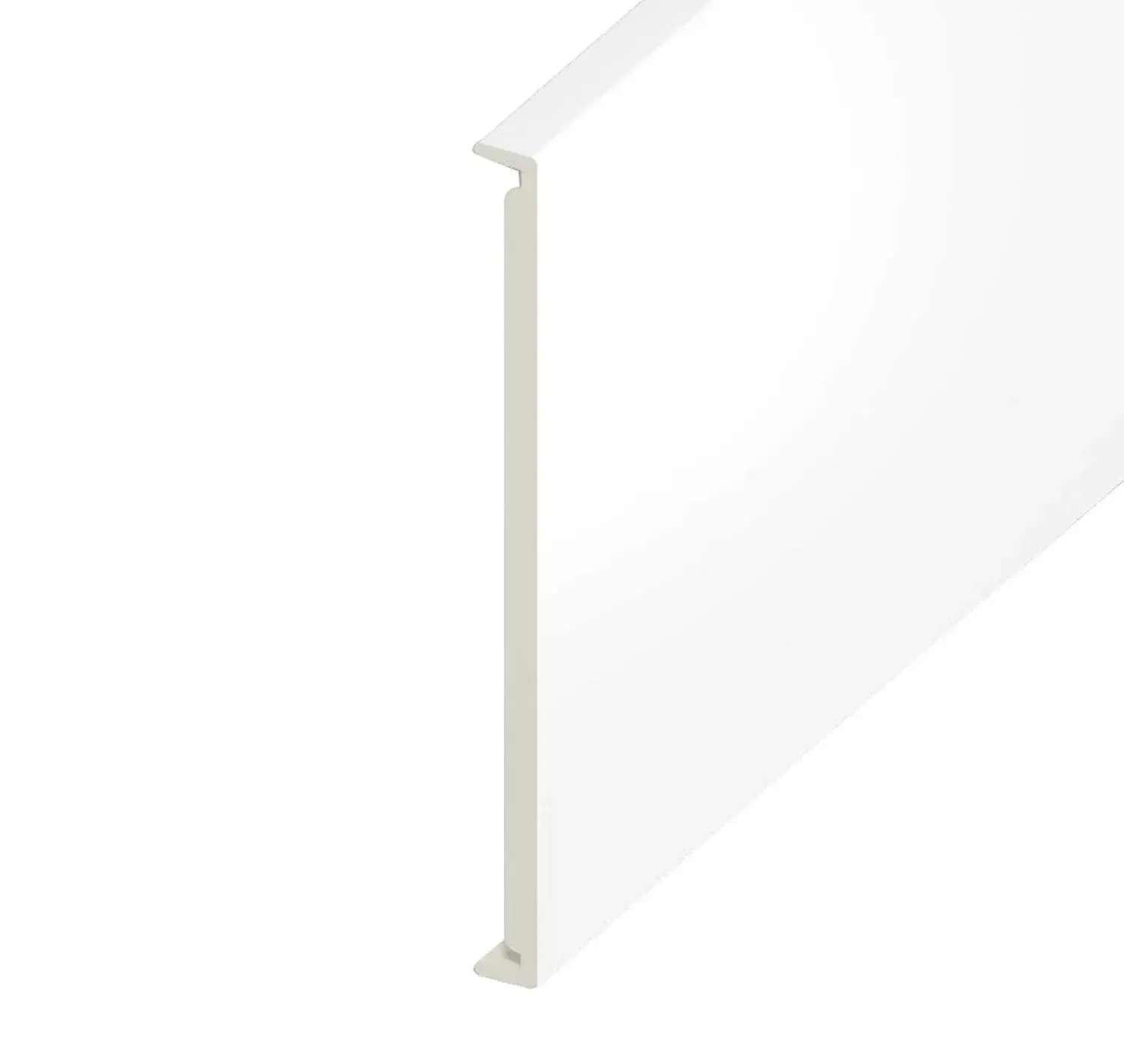 Fascia Board Square White Double-Ended 405 x 16mm x 5m