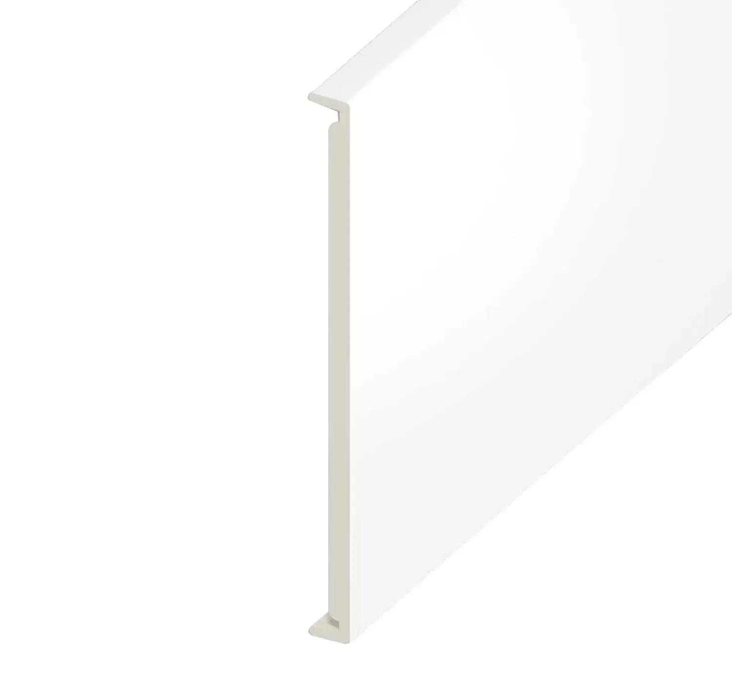 Fascia Board Square White Double-Ended 455 x 16mm x 5m